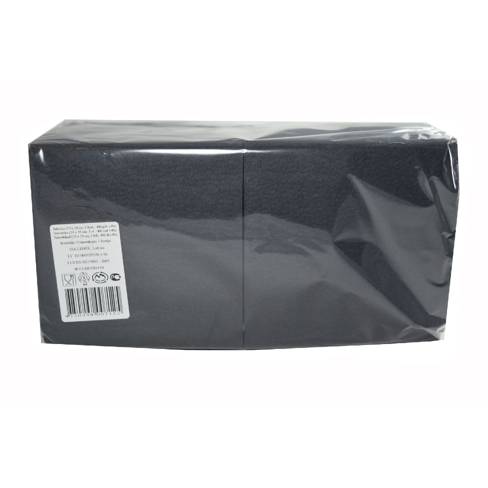 Lautasliinat 24 x 24 musta, 300kpl