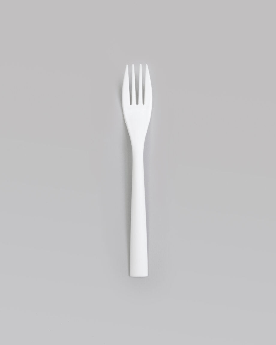 Haarukka PP, 18cm, valkoinen, uudelleen käytettävä, 125x konepesu, 100kpl