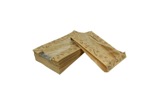 Paperipussi kuvioitu 15x6x28cm, 1000kpl / ltk