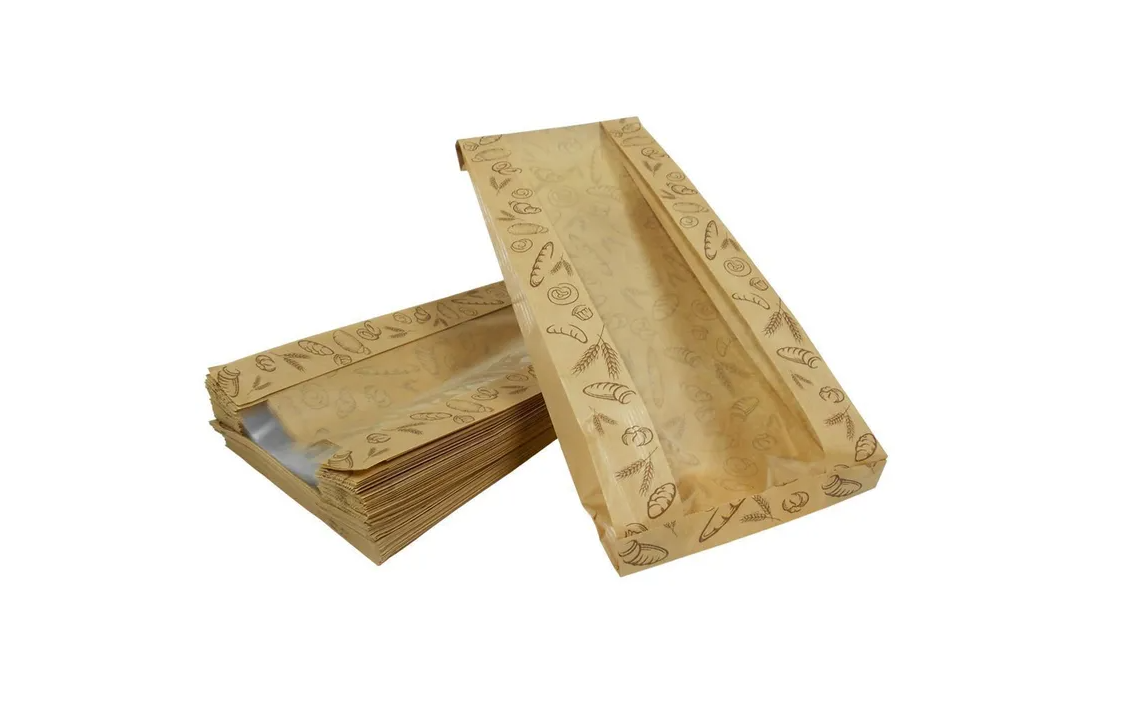 Paperipussi kuvioitu 18x8x46cm, 1000kpl / ltk