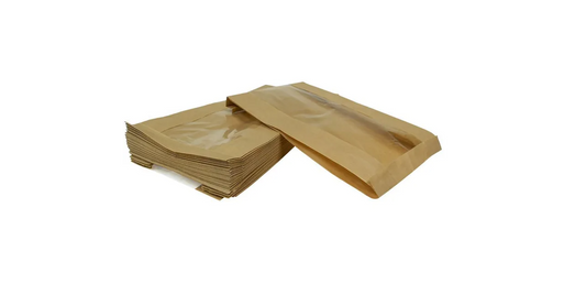 Paperipussi ruskea ikkunalla 18x6x33cm, 1000kpl / ltk